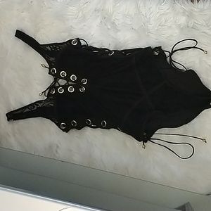 Lace lace up Swim suit